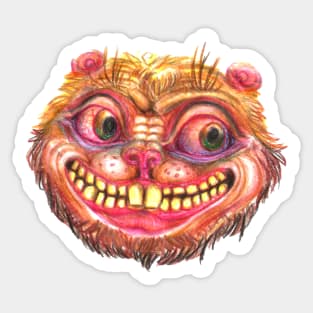 Happy Hamster LowbrowArt Sticker